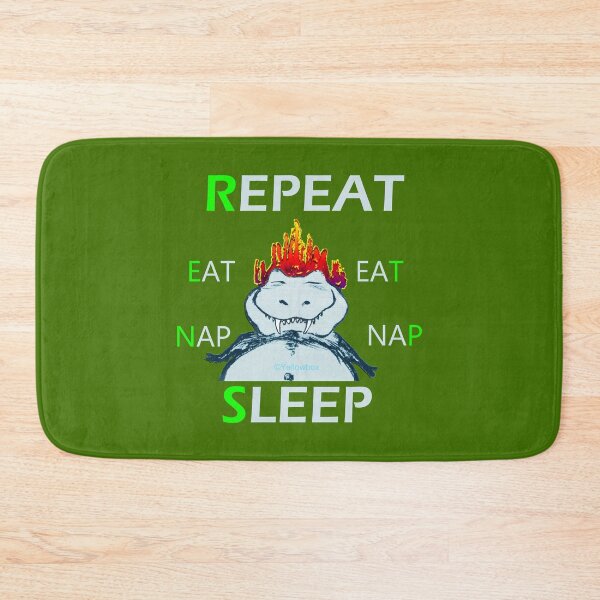 Item preview, Repeat Eat Nap Sleep - Yellowbox ink painting designed and sold by twyellowbox.