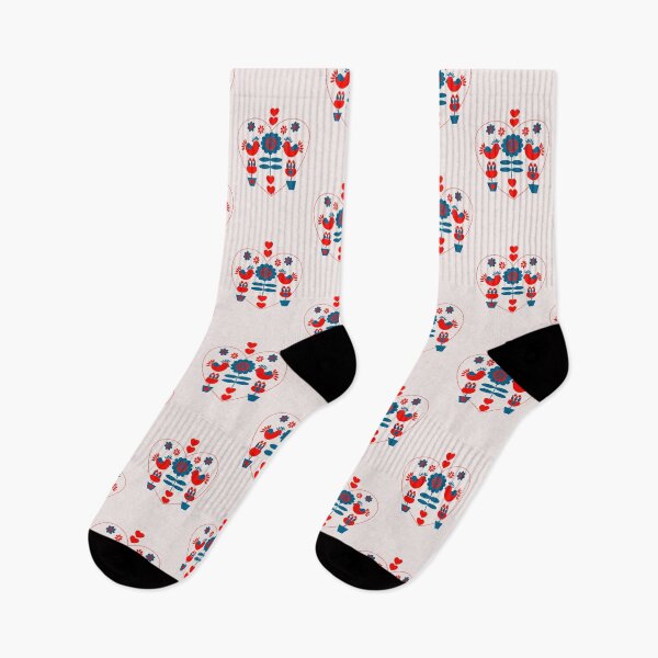 Item preview, Scandinavian Folk Red and Blue designed and sold by mirimo.