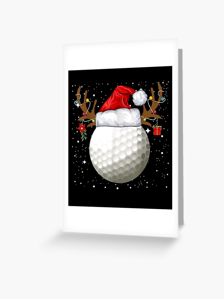 Golf Merry Christmas with Santa Claus to golfer Golf Balls