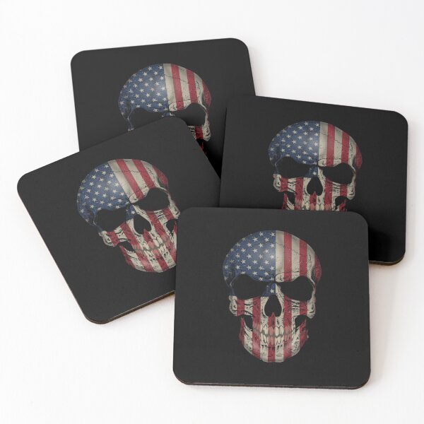 Item preview, USA American Flag SKull designed and sold by ArtistsinAction.