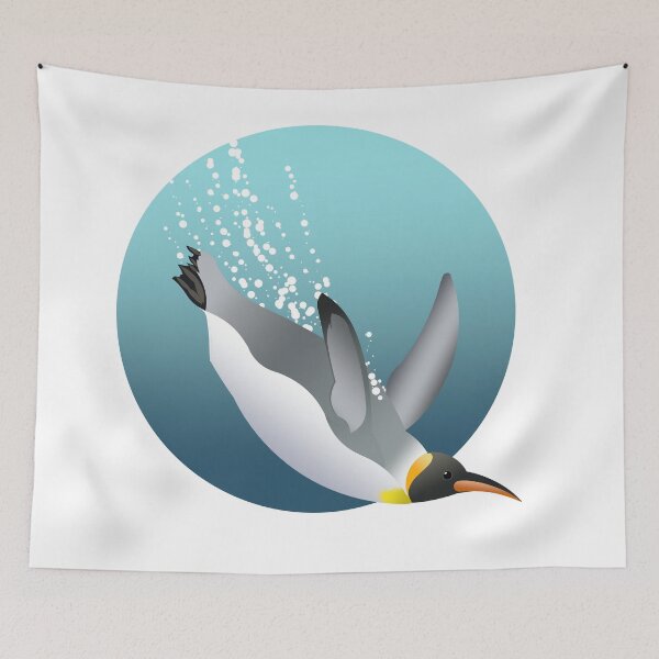 Item preview, Emperor Penguin jump diving designed and sold by ZolinStudio.