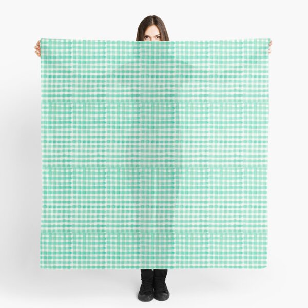 Mint Gingham Scarf