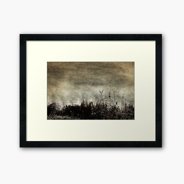 When the water smokes Framed Art Print