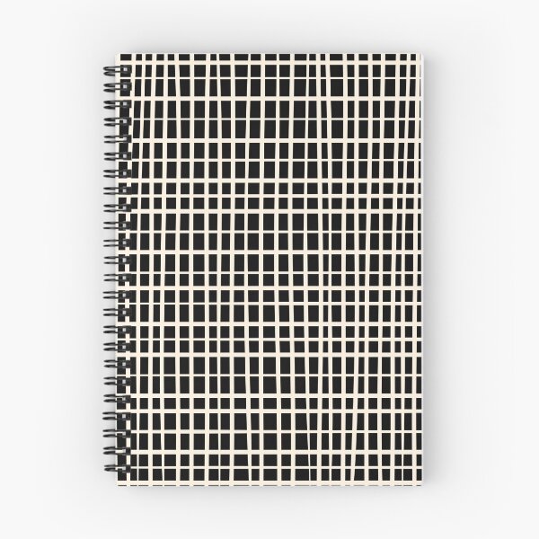 Item preview, Irregular Grid Pattern Black and Almond Cream designed and sold by kierkegaard.