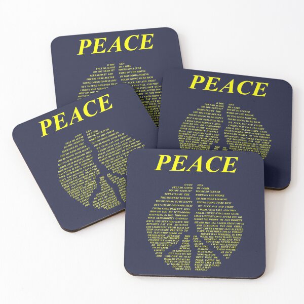 Item preview, Peace  Happy People Lyrics designed and sold by VibeFitt.