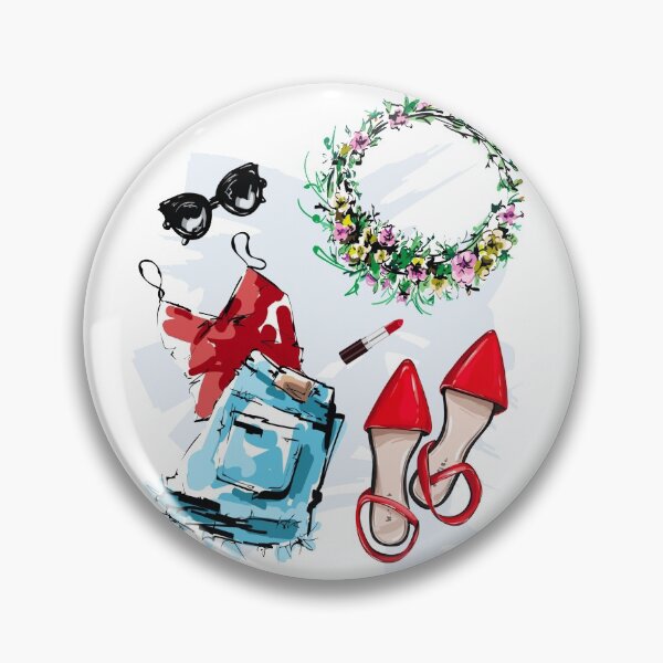 Item preview, Fashion Flat Lay Illustration  designed and sold by Dollfacedesign.