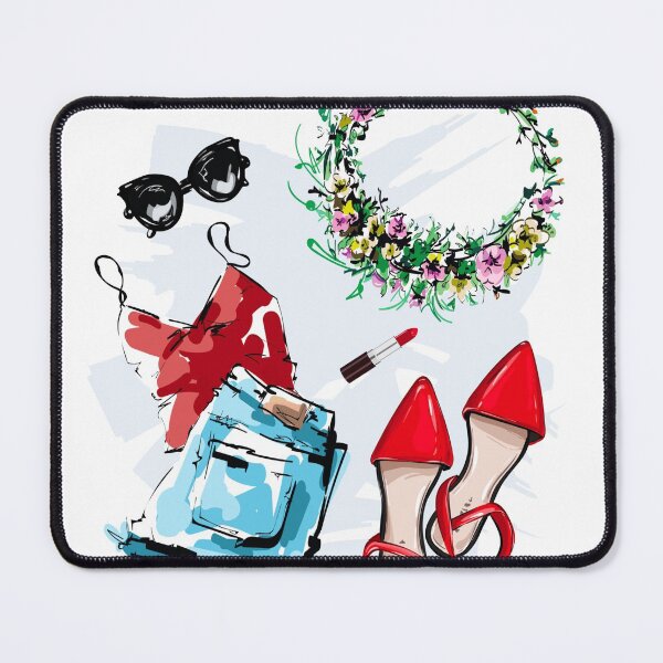 Item preview, Fashion Flat Lay Illustration  designed and sold by Dollfacedesign.