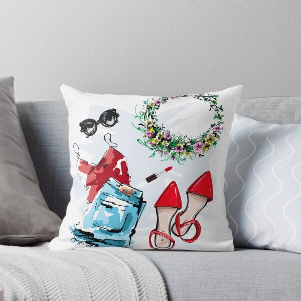Item preview, Fashion Flat Lay Illustration  designed and sold by Dollfacedesign.