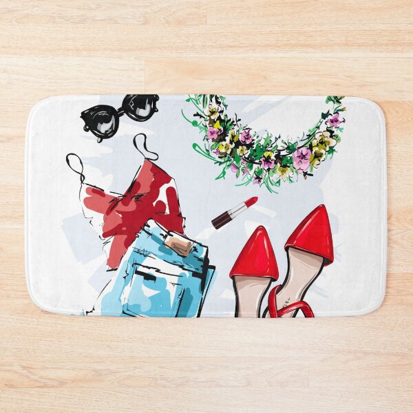 Item preview, Fashion Flat Lay Illustration  designed and sold by Dollfacedesign.