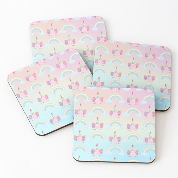 Item preview, Rainbow Unicorn Rose Flower Pastel Ombre Pattern designed and sold by Simplyy  Unique.