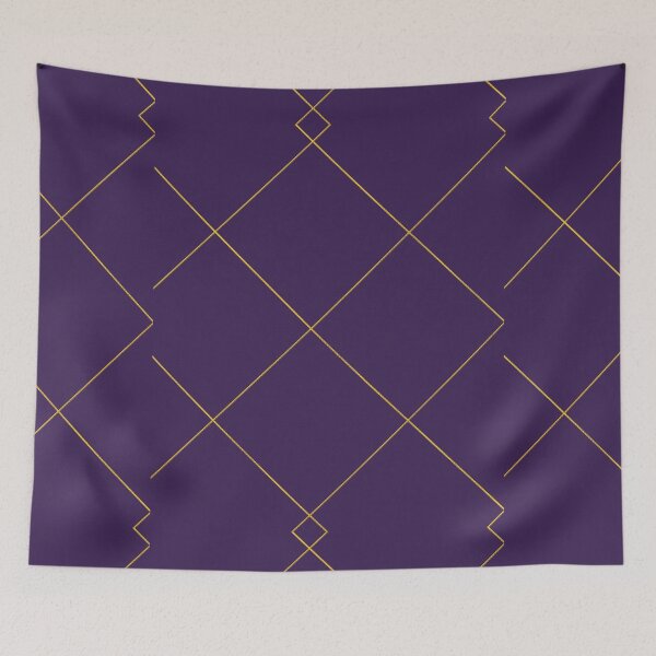 Item preview, Geometric Pattern Blue Purple Gold -  Abstract Retro designed and sold by Digitalme Designs.