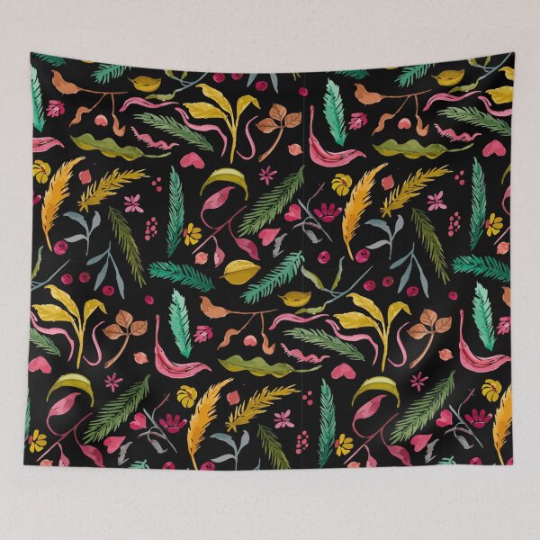 Item preview, tropical vibe leafy pattern designed and sold by DayMagicalArt.