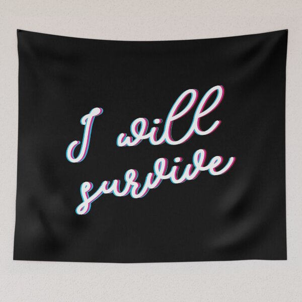 Item preview, I will survive - funky text designed and sold by knappidesign.