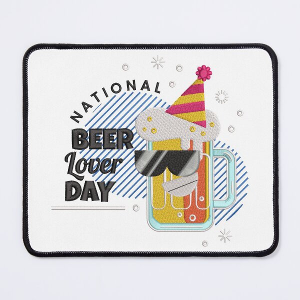 Item preview, Beer Lover Day Celebration Embroidery Design designed and sold by Cre8iveSkill.