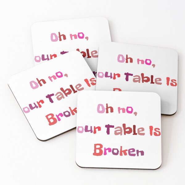 Item preview, oh no our table its broken designed and sold by artbyrosse.