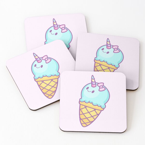 Item preview, Kawaii Unicorn Rainbow Ice Cream Cone Dessert Food With Face designed and sold by Simplyy  Unique.
