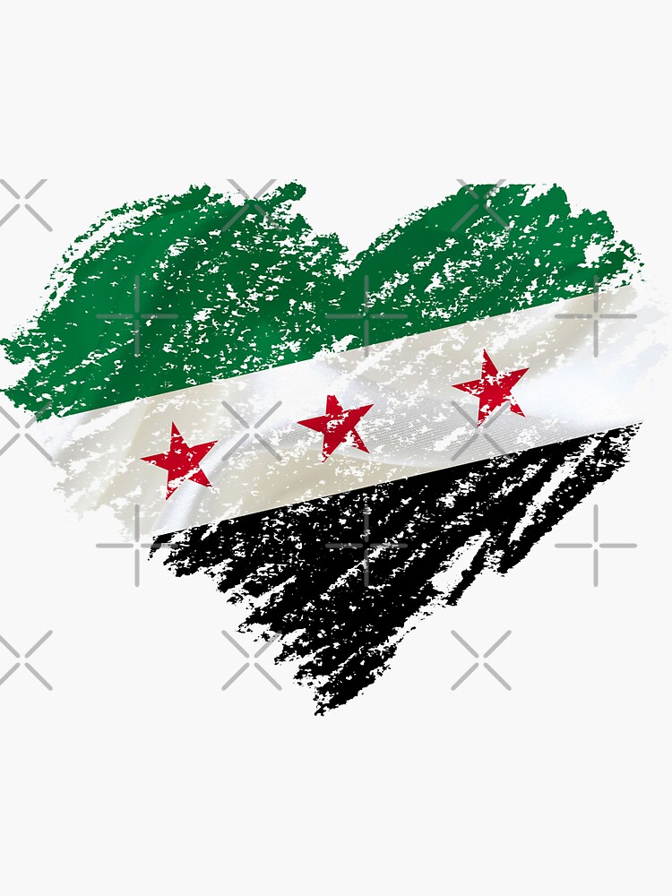 Vinyl-Aufkleber Syrien, Flagge der arabischen Republik, 75 mm, 2 Stück