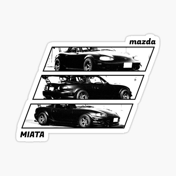 4017 sticker RACING bicolore MAZDA MX5 NB aufkleber decal adesivi pegatina