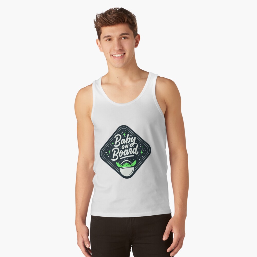 Discover Baby Yoda Baby On Board Tank Top