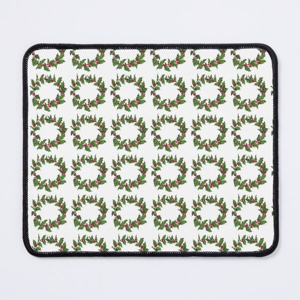 Item preview, Christmas Holly Wreath Repeat Circle Pattern designed and sold by taiche.