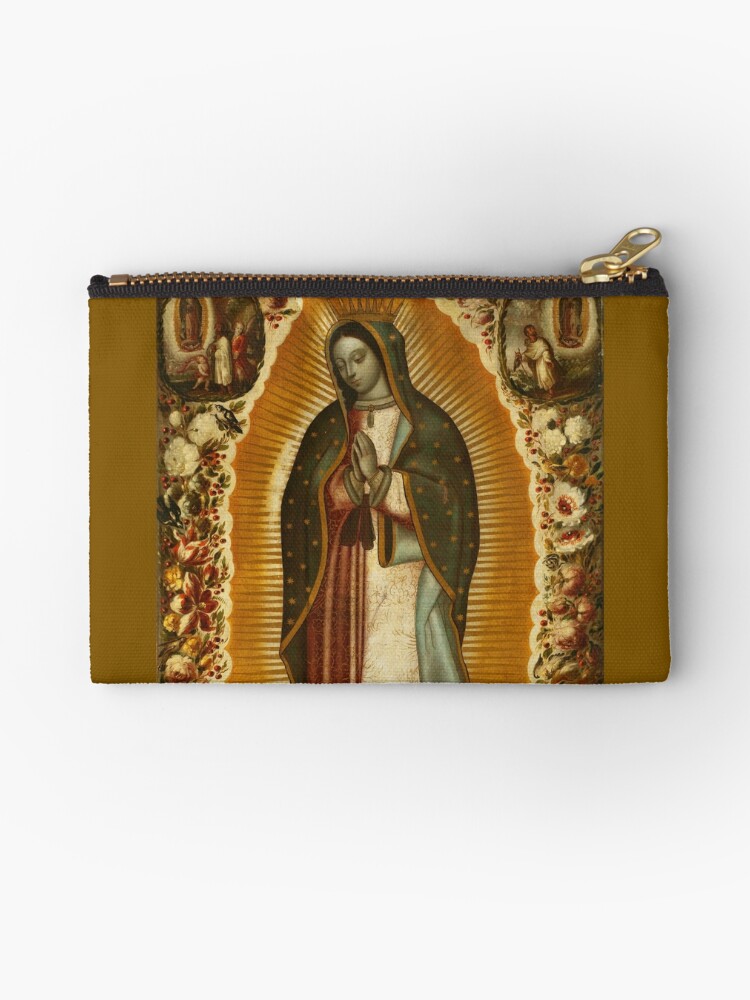 Icon of Our Lady of Guadalupe Zippered Purse Virgin of Guadalupe Tapestry Bag