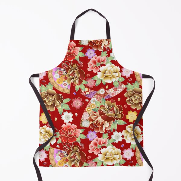 Item preview, Japanese Pattern WAGARA of Japanese Peonies and Japanese Folding Fans designed and sold by monodesigns.