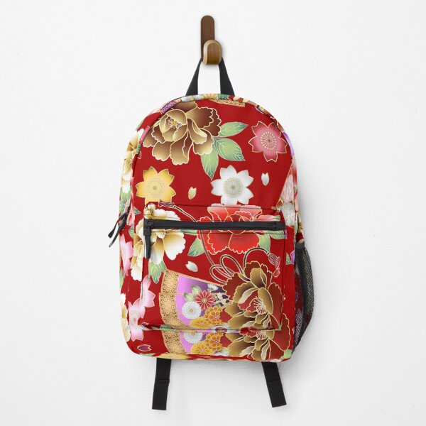 Item preview, Japanese Pattern WAGARA of Japanese Peonies and Japanese Folding Fans designed and sold by monodesigns.