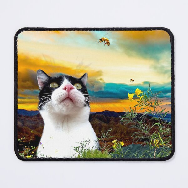 Item preview, Curiosity Gets You Stung - Swollen Bee Sting Cat designed and sold by Kimmy  D.
