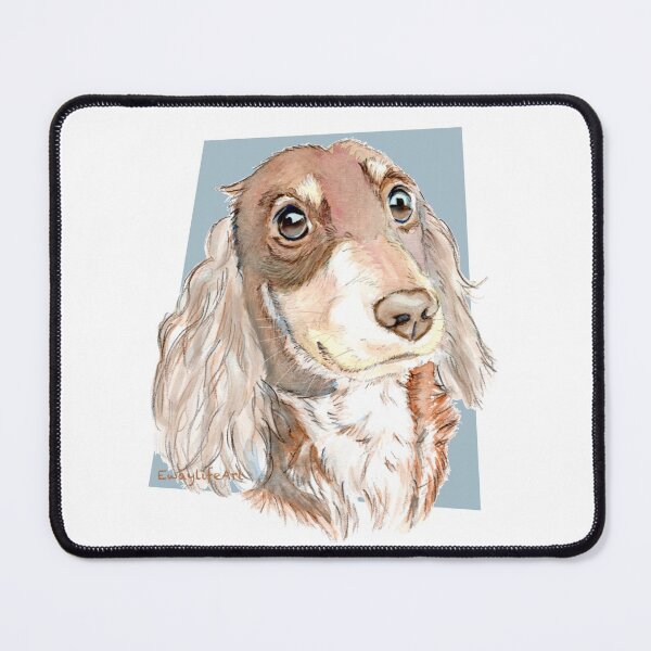 Item preview, Watercolor Long-haired Dachshund designed and sold by EwayLifeArt.