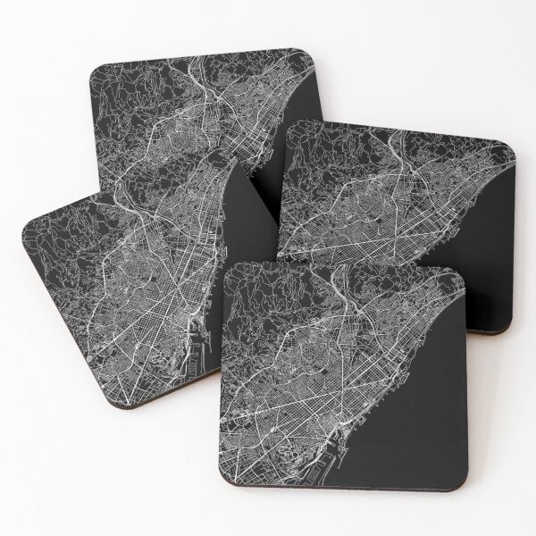 Item preview, Barcelona Black Map designed and sold by multiplicitymap.