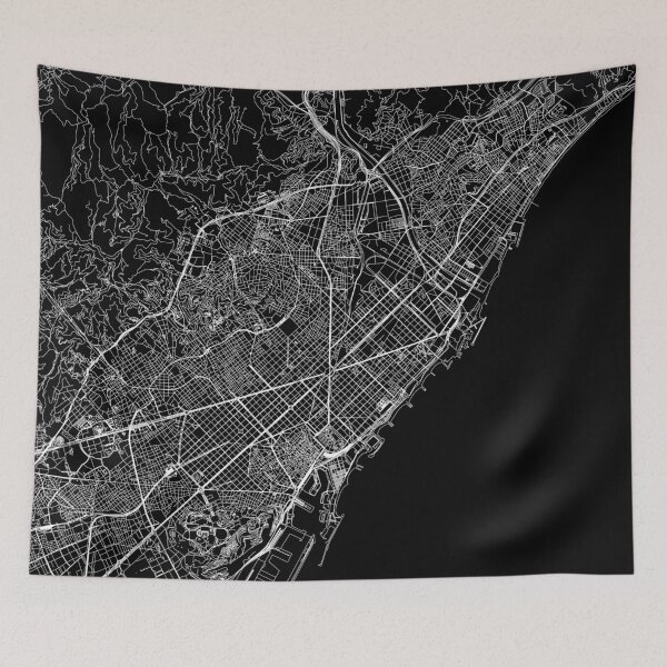 Item preview, Barcelona Black Map designed and sold by multiplicitymap.