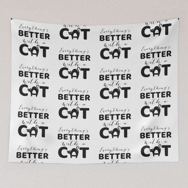 Item preview, Everything’s Better a With A Cat designed and sold by Arkadina.
