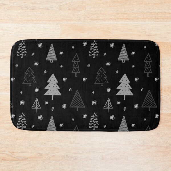 Item preview, Christmas Trees Scandinavian Minimal Black and Gray Pattern designed and sold by SoccaTamam.