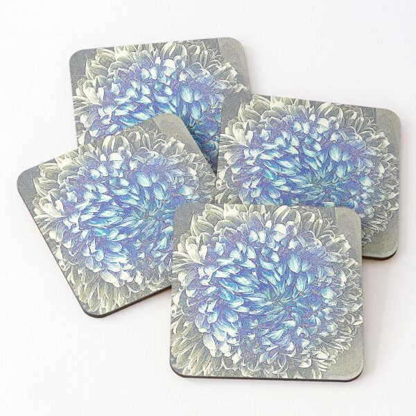 Item preview, VINTAGE BLUE & GREY FLORAL designed and sold by Opalbluerose.