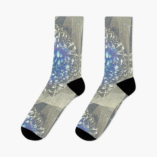 Item preview, VINTAGE BLUE & GREY FLORAL designed and sold by Opalbluerose.