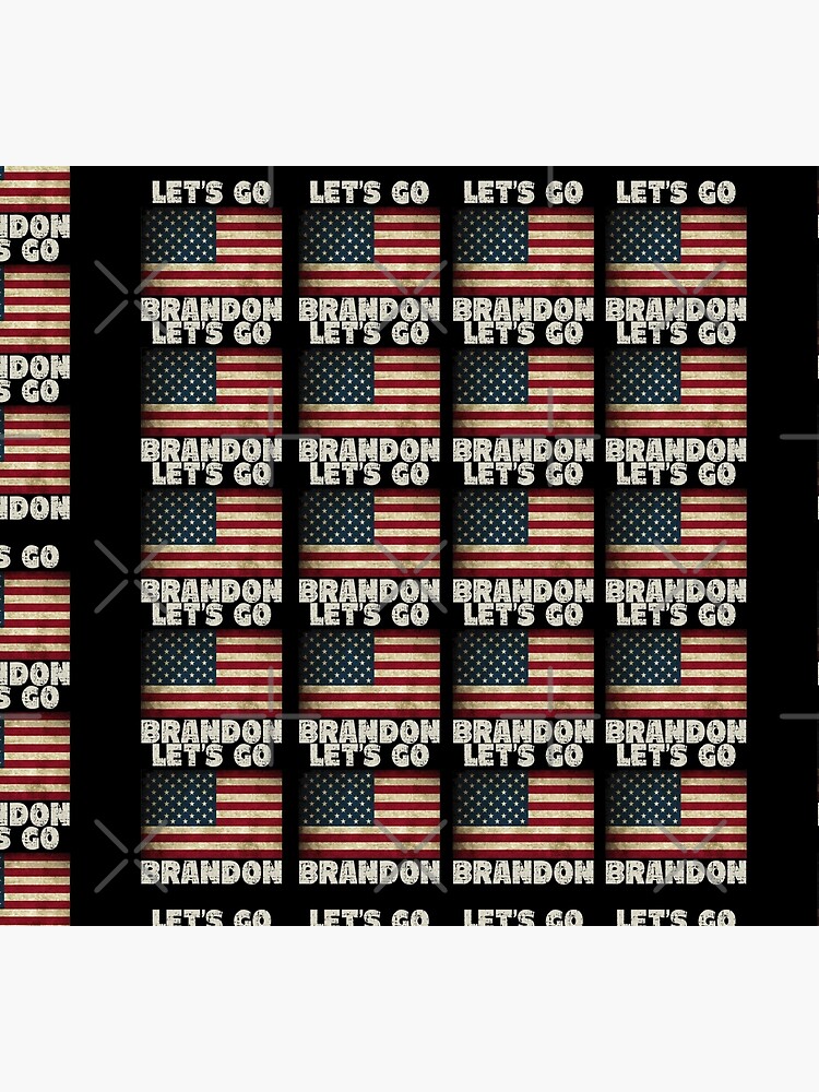 Let's Go Brandon American Grunge Flag Impeach Biden by LittleGeorgia2