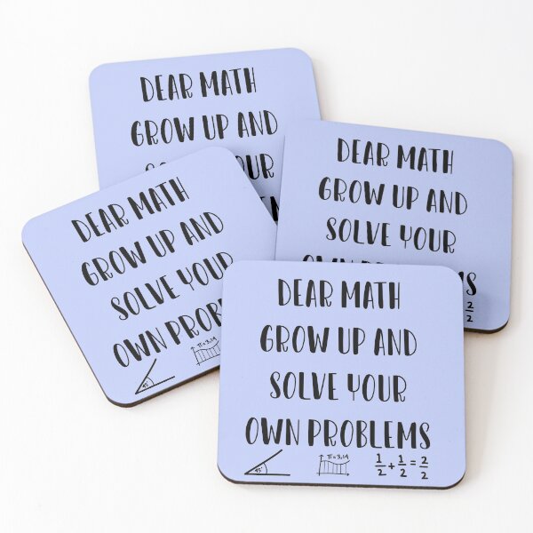 Item preview, Dear Math Grow up and Solve your own problems designed and sold by ErmessThiings.