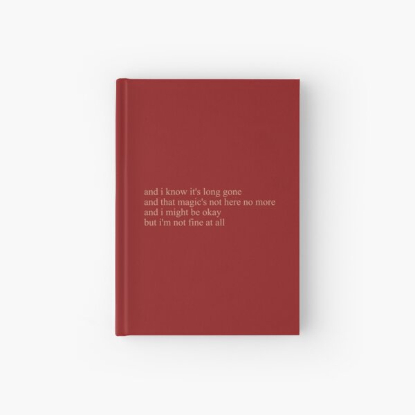 all too well Hardcover Journal