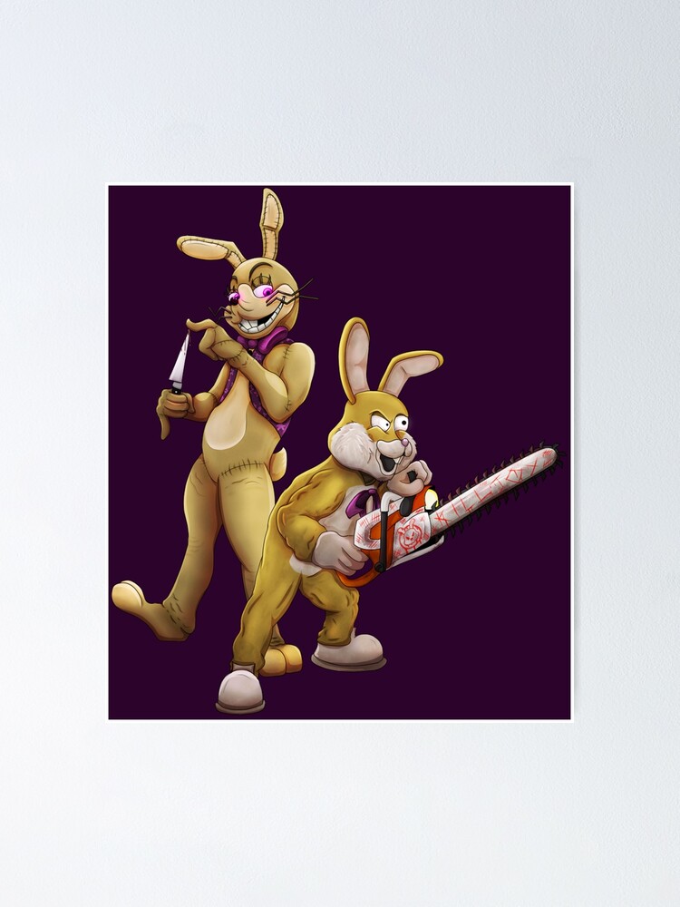 William Afton & Henry Emily, Spring Bonnie & Fredbear Poster for Sale by  DragonessAnim