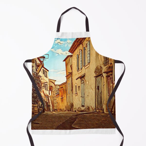 Artikelvorschau, Dorfstrasse Landschaft alte Häuser gemalt entworfen und verkauft von crea-homedesign.
