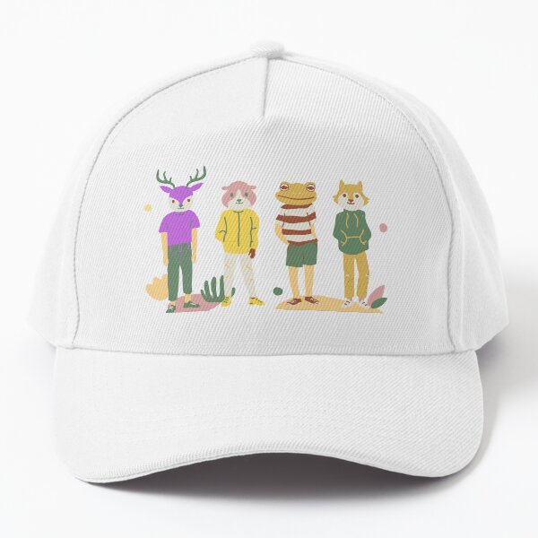 Squad Pink Yellow Green Animal Friends Funny Classic T-Shirt Baseball Cap