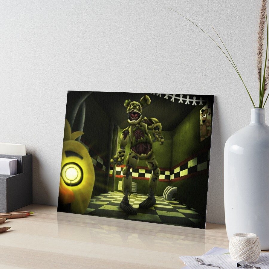 Into the Pit but it's Springtrap REMASTERED Art Board Print for