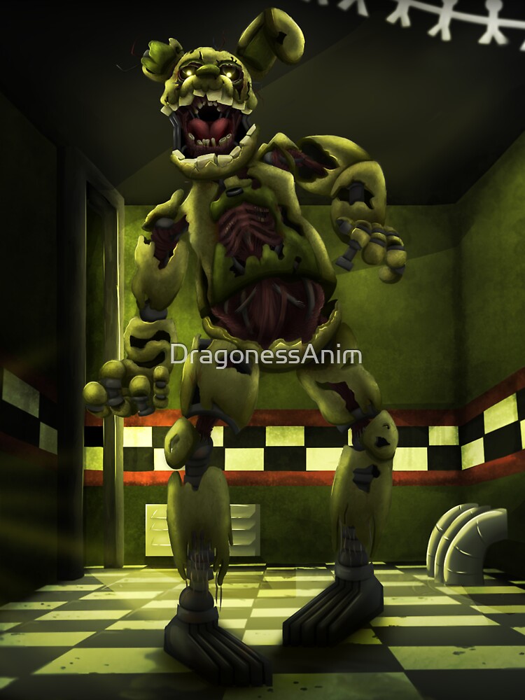 Into the Pit but it's Springtrap REMASTERED Art Board Print for Sale by  DragonessAnim