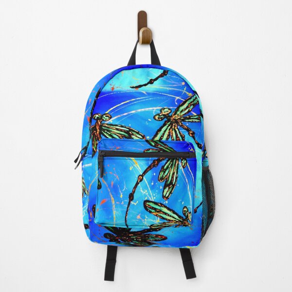 Item preview, Dragonfly Flight Neon Blue designed and sold by lyndseyart.