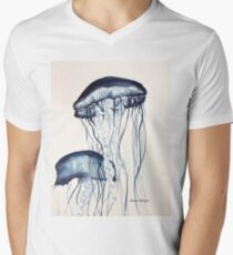 Jellyfish T-Shirt mit V-Ausschnitt