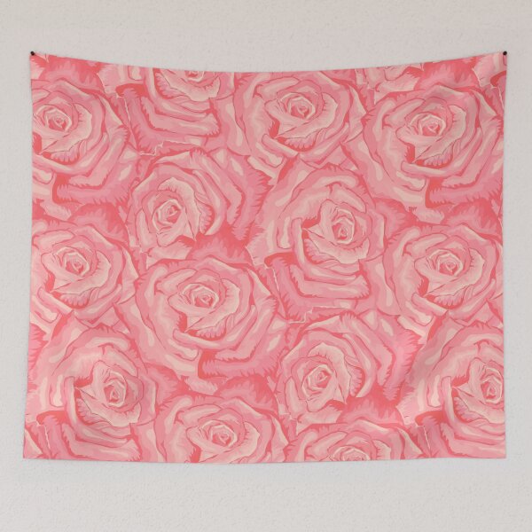 Item preview, Cute Bed of Pink Roses Pattern designed and sold by PinkPandaDesign.
