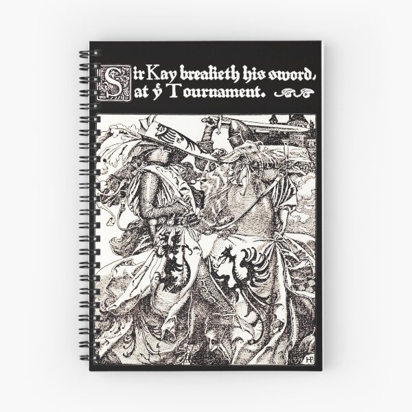 Item preview, ARTHURIAN LEGENDS,SIR KAY BREALIETH HIS SWORD AT TOURNAMENT In Black and White designed and sold by BulganLumini.