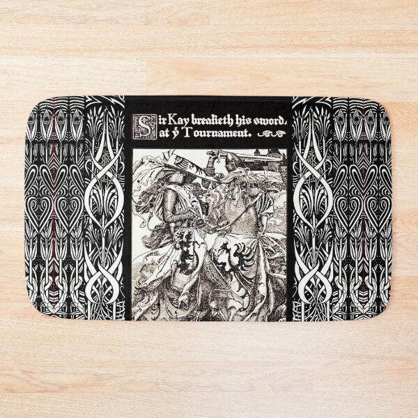 Item preview, ARTHURIAN LEGENDS,SIR KAY BREALIETH HIS SWORD AT TOURNAMENT In Black and White designed and sold by BulganLumini.