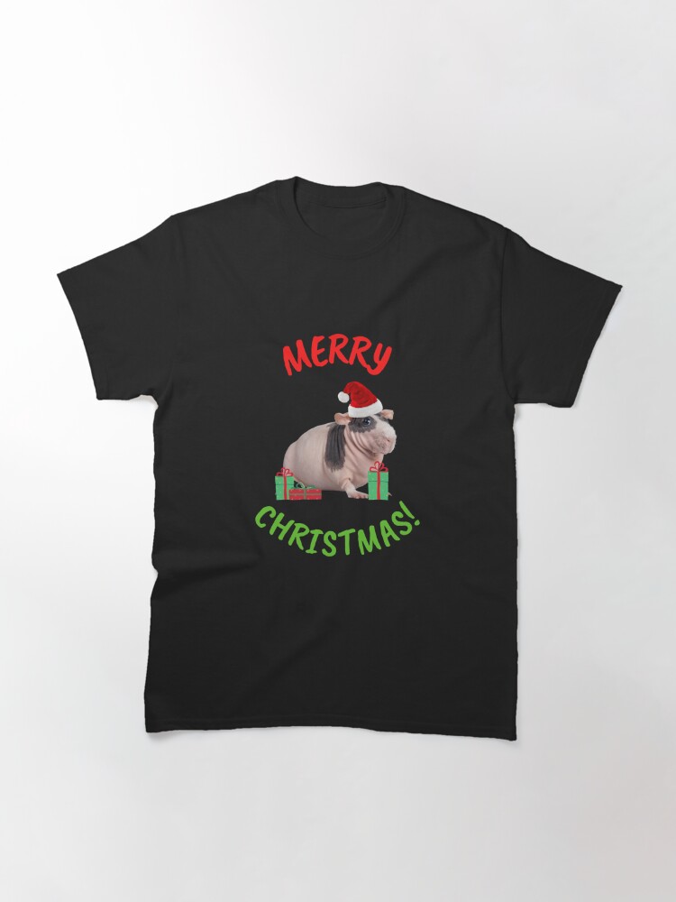 Disover Merry Pigmas Christmas Guinea Pig Santa Xmas Funny T-Shirt