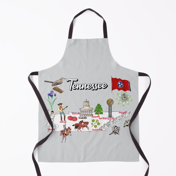 Item preview, Hand Drawn Illustration of Tennessee Map with Tourist Destinations, USA designed and sold by mashmosh.